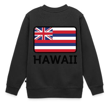 Drapeau national d'Hawaï - Sweat Premium enfant bio - noir - Dos - AI Model Kid Female (0cm)