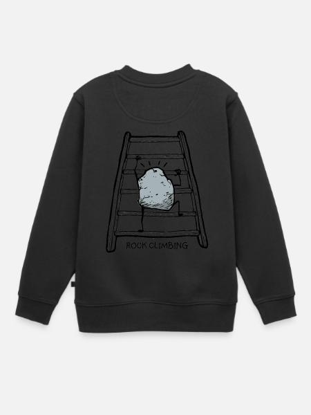 escalade - humour - T-Shirt Kletter - Sweat Premium enfant bio - noir