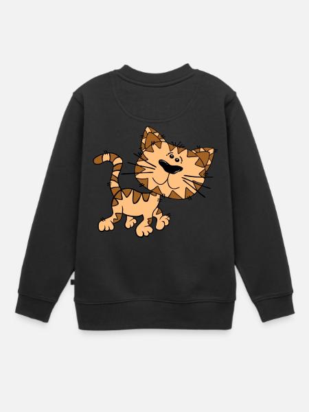 chats - Sweat Premium enfant bio - noir