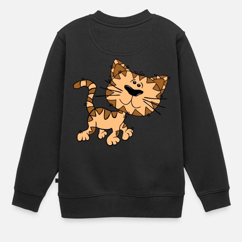chats - Sweat Premium enfant bio - noir