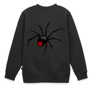spid 84 - Kinder Premium Organic Sweatshirt - Schwarz - Hinten - AI Model Kid Female (0cm)