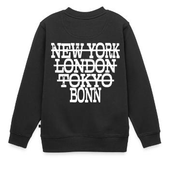 Bonn Liebe - Geschenkidee für Bonner Fan - Kinder Premium Organic Sweatshirt - Schwarz - Hinten - AI Model Kid Female (0cm)