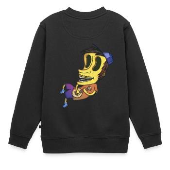 Floating guy - Kids Premium Organic Sweatshirt - black - Back - AI Model Kid Female (0cm)