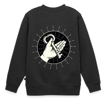 Key Of Life Hoffnung Schlüssel Weihnachten Geschen - Kinder Premium Organic Sweatshirt - Schwarz - Hinten - AI Model Kid Female (0cm)