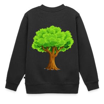 arbre - Sweat Premium enfant bio - noir - Dos - AI Model Kid Female (0cm)