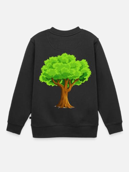 Baum - Kinder Premium Organic Sweatshirt - Schwarz