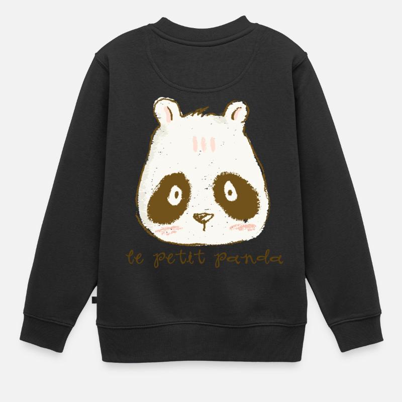 le petit panda - Kinder Premium Organic Sweatshirt - Schwarz