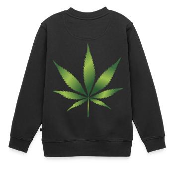 herbes thym romarin persil origan aneth - Sweat Premium enfant bio - noir - Dos - AI Model Kid Female (0cm)