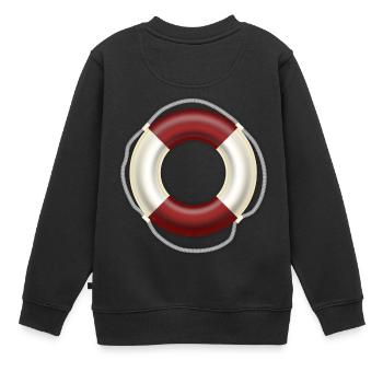 Bouée de sauvetage - Sweat Premium enfant bio - noir - Dos - AI Model Kid Female (0cm)