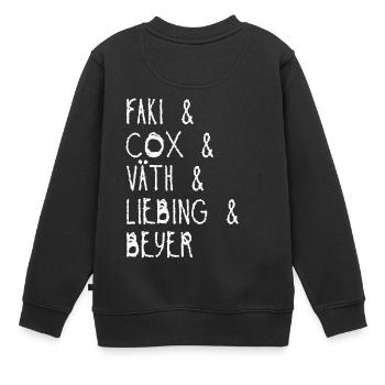Techno Design DJ's Geschenk Idee - Kinder Premium Organic Sweatshirt - Schwarz - Hinten - AI Model Kid Female (0cm)