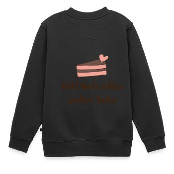 Torte - Kinder Premium Organic Sweatshirt - Schwarz - Hinten - AI Model Kid Female (0cm)