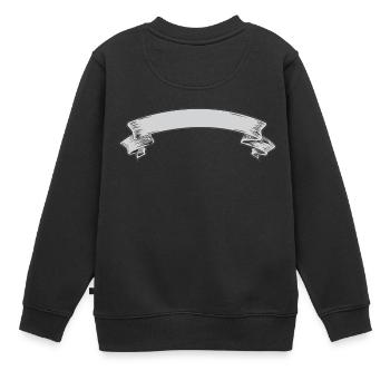 Banner - Kinder Premium Organic Sweatshirt - Schwarz - Hinten - AI Model Kid Female (0cm)