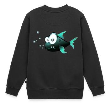 poisson - Sweat Premium enfant bio - noir - Dos - AI Model Kid Female (0cm)