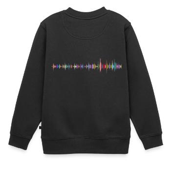 Sound - Kinder Premium Organic Sweatshirt - Schwarz - Hinten - AI Model Kid Female (0cm)