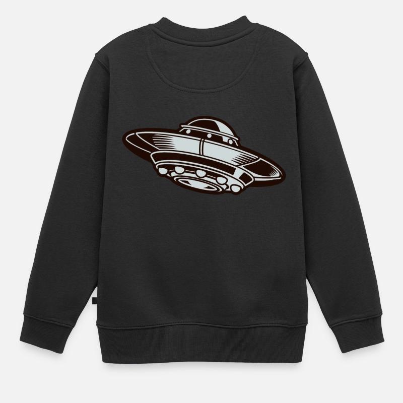OVNI Soucoupe Alien - Sweat Premium enfant bio - noir