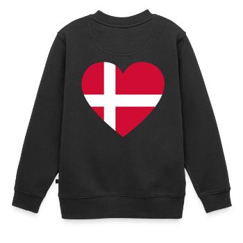 Love Liebe geschenk denmark daenemark - Kinder Premium Organic Sweatshirt - Schwarz - Hinten - AI Model Kid Female (0cm)