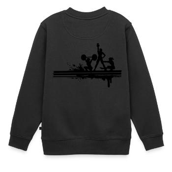 FITNESS - Sweat Premium enfant bio - noir - Dos - AI Model Kid Female (0cm)