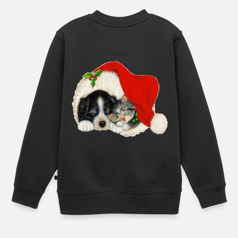 christma S617 - Sweat Premium enfant bio - noir