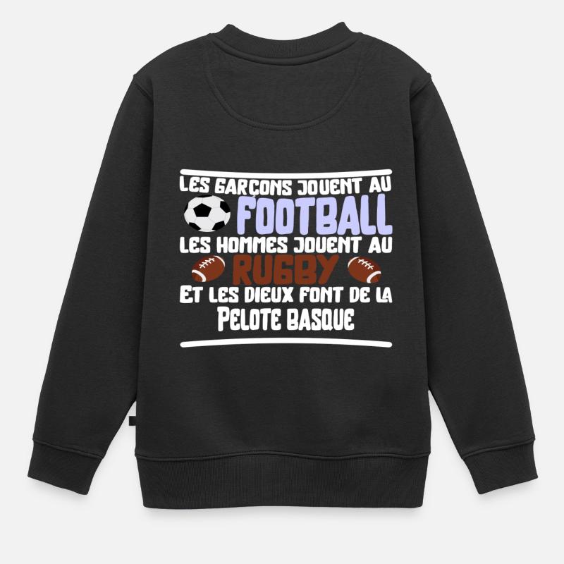 Les dieux Pelote basque cadeau - Sweat Premium enfant bio - noir