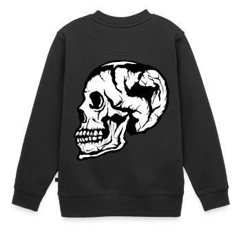 Schädel Schädel Kran 105 w - Kinder Premium Organic Sweatshirt - Schwarz - Hinten - AI Model Kid Female (0cm)