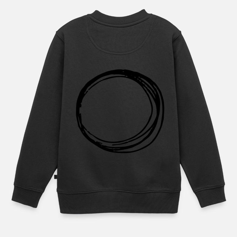 Art cercle frontière infini - Sweat Premium enfant bio - noir
