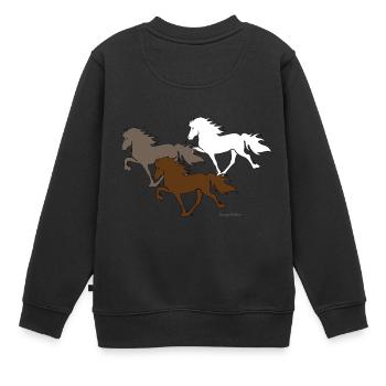 Icelandic Spirit - Sweat Premium enfant bio - noir - Dos - AI Model Kid Female (0cm)