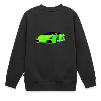 sportwagen-Auto-car-liebe - Kinder Premium Organic Sweatshirt - Schwarz - Hinten - AI Model Kid Female (0cm)