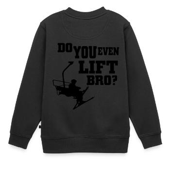 SKI - Sweat Premium enfant bio - noir - Dos - AI Model Kid Female (0cm)