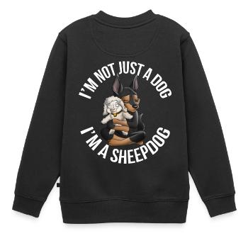 Kelpie Black Sheep Feuer - Kinder Premium Organic Sweatshirt - Schwarz - Hinten - AI Model Kid Female (0cm)