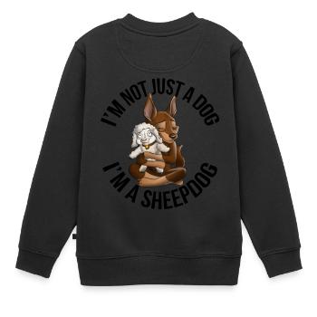 Kelpie Schafe Schokolade Feuer - Kinder Premium Organic Sweatshirt - Schwarz - Hinten - AI Model Kid Female (0cm)