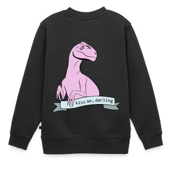 Kiss me, Darling | Animal Fashion - Kinder Premium Organic Sweatshirt - Schwarz - Hinten - AI Model Kid Female (0cm)