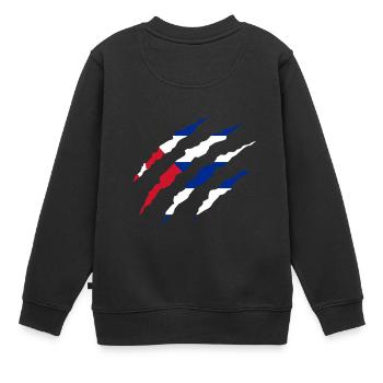 Claw Klaue Laender Kuba png - Kinder Premium Organic Sweatshirt - Schwarz - Hinten - AI Model Kid Female (0cm)