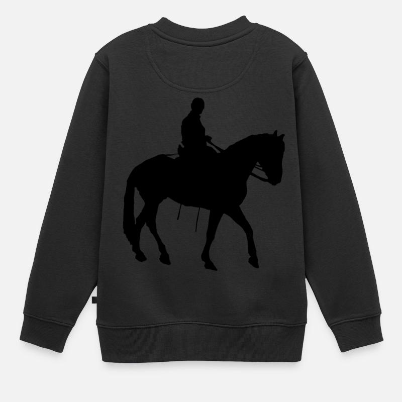 cavalier - Sweat Premium enfant bio - noir