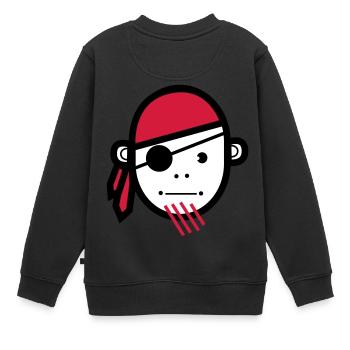 Pirate | pirates | pirates | boucaniers | marin - Sweat Premium enfant bio - noir - Dos - AI Model Kid Female (0cm)