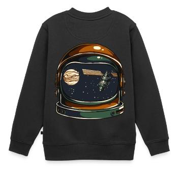 PLANET AUSTRONAUT - Cosmonauts Shirt Present Gift - Kids Premium Organic Sweatshirt - black - Back - AI Model Kid Female (0cm)
