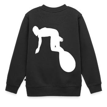 Surfing Surfer Surfboard Wellenreiten Wellenreiter - Kinder Premium Organic Sweatshirt - Schwarz - Hinten - AI Model Kid Female (0cm)