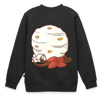 Vanille Mandel Eis Speiseeis Eiskrem Eiscreme - Kinder Premium Organic Sweatshirt - Schwarz - Hinten - AI Model Kid Female (0cm)