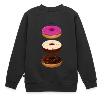 Donuts - Sweat Premium enfant bio - noir - Dos - AI Model Kid Female (0cm)