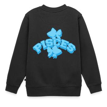 Sternzeichen Fische / Zodiac Pisces - Kinder Premium Organic Sweatshirt - Schwarz - Hinten - AI Model Kid Female (0cm)