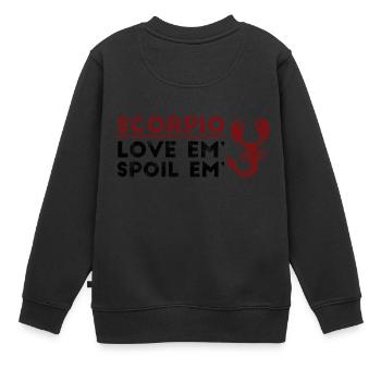Sternzeichen Skorpion / Zodiac Scorpio - Kinder Premium Organic Sweatshirt - Schwarz - Hinten - AI Model Kid Female (0cm)