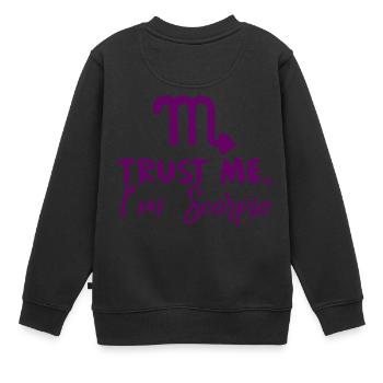 Sternzeichen Skorpion / Zodiac Scorpio - Kinder Premium Organic Sweatshirt - Schwarz - Hinten - AI Model Kid Female (0cm)