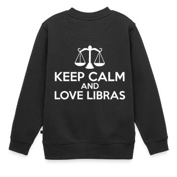 Sternzeichen Waage / Zodiac Libra - Kinder Premium Organic Sweatshirt - Schwarz - Hinten - AI Model Kid Female (0cm)
