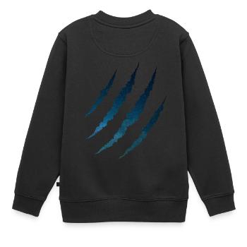 Galaxy Space Kratzer - Kinder Premium Organic Sweatshirt - Schwarz - Hinten - AI Model Kid Female (0cm)