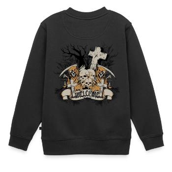 Bienvenue cimetière - Sweat Premium enfant bio - noir - Dos - AI Model Kid Female (0cm)