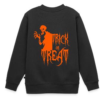 Halloween squelette zombie horreur d'horreur crâne - Sweat Premium enfant bio - noir - Dos - AI Model Kid Female (0cm)