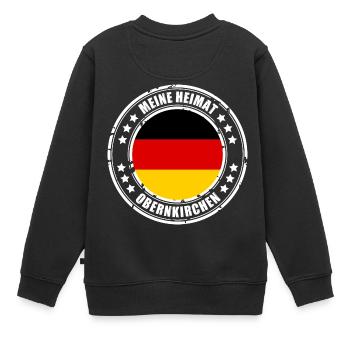 Meine Heimat ist OBERNKIRCHEN - Kinder Premium Organic Sweatshirt - Schwarz - Hinten - AI Model Kid Female (0cm)