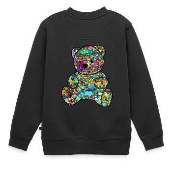 Umarmungen von Bären - Kinder Premium Organic Sweatshirt - Schwarz - Hinten - AI Model Kid Female (0cm)