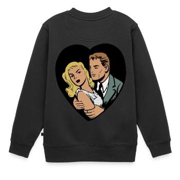 Pair Pop Art - Kids Premium Organic Sweatshirt - black - Back - AI Model Kid Female (0cm)