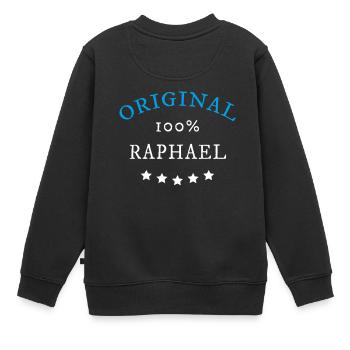 Original 100% Raphael, Geschenk, Namen - Kinder Premium Organic Sweatshirt - Schwarz - Hinten - AI Model Kid Female (0cm)
