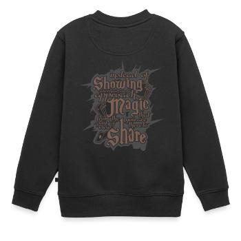 Cardist Cardistry Flourish Shuffle Kartentrick - Kinder Premium Organic Sweatshirt - Schwarz - Hinten - AI Model Kid Female (0cm)